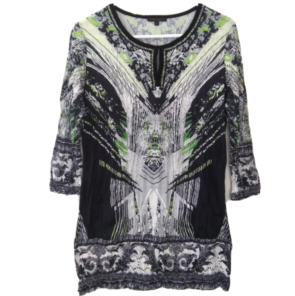 Alberto Makali crinkle perforated blouse women’s Size Small